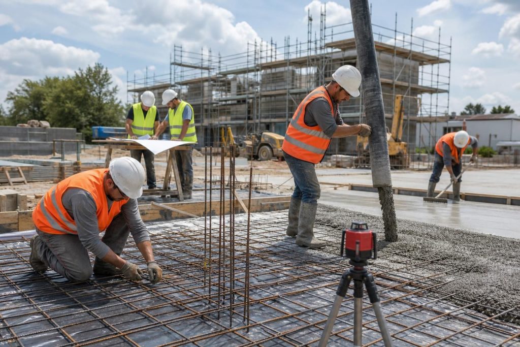 Découvrez les normes essentielles, les étapes de conception et les techniques de mise en œuvre pour un dallage en béton armé fiable et durable.
