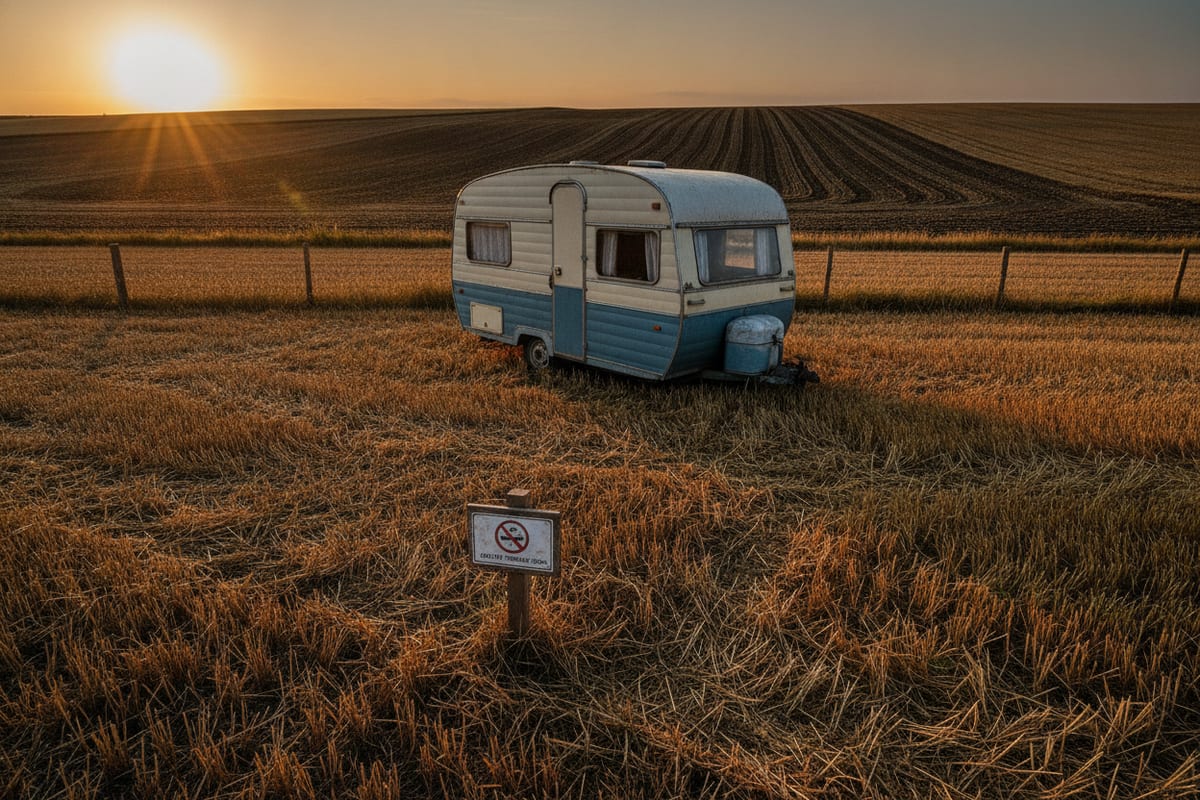 Peut-on mettre une caravane sur un terrain agricole ?